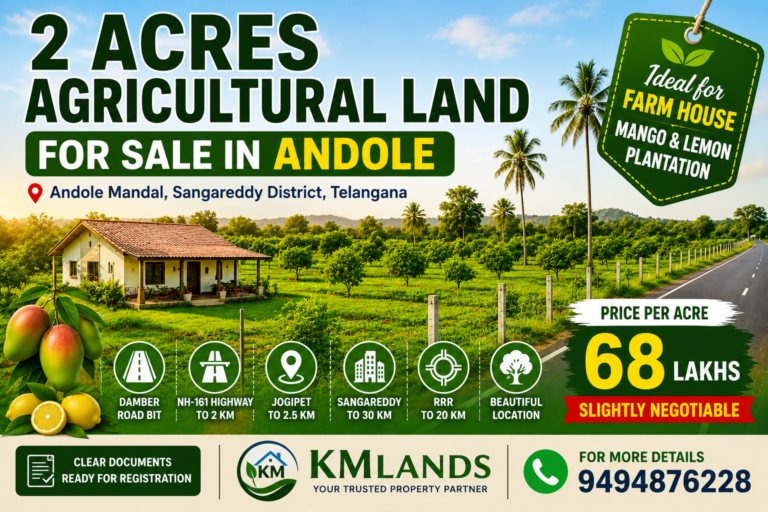## Farm House Benefits of 2 Acres Agricultural Land for Sale in Andole