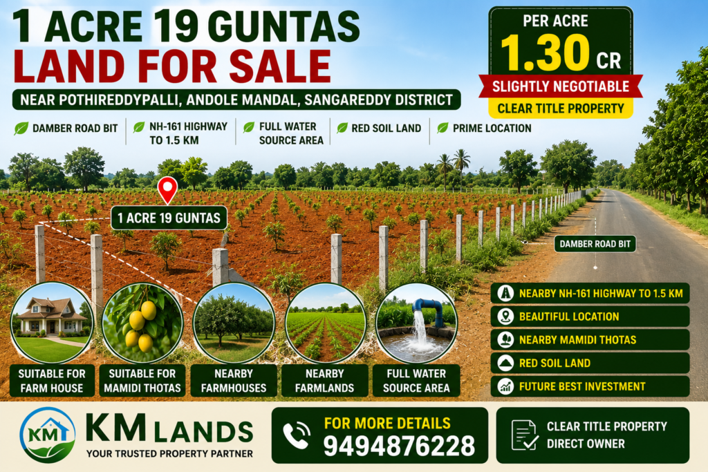 Prime Agricultural Land Near Pothireddypalli