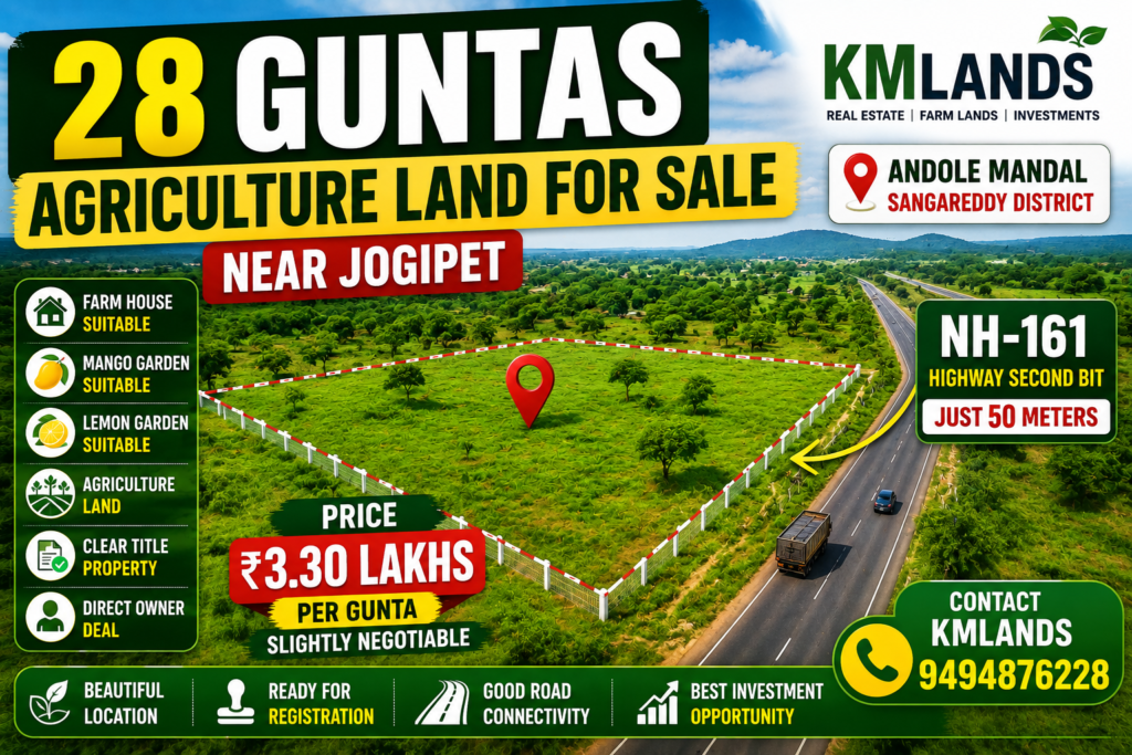 28 guntas land for n.h.161 highway second bit
