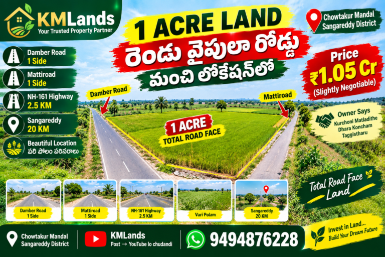1. Scenic Paddy Fields Near Agricultural Land in Sangareddy